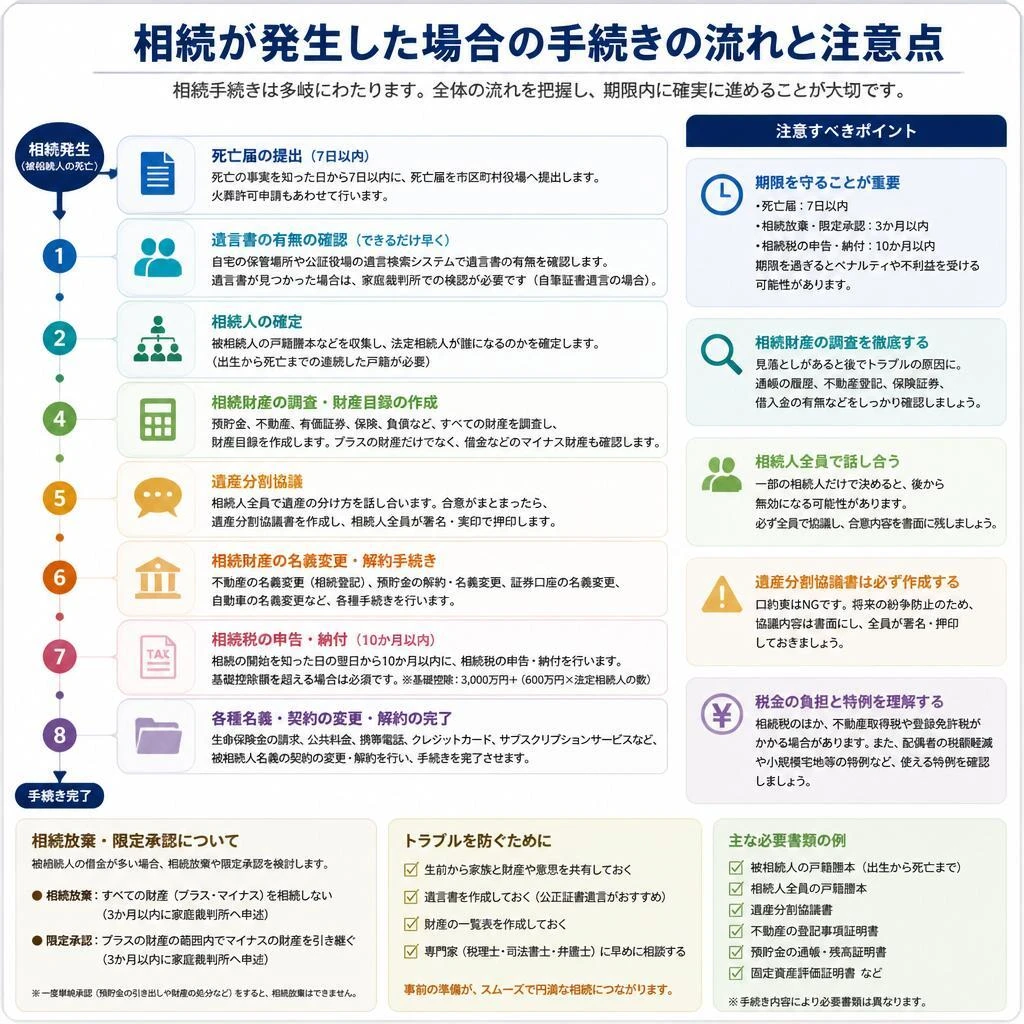 相続手続きの流れとポイント